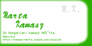 marta kamasz business card